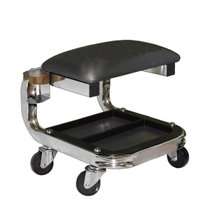 Mechanics Chrome Work Seat - Square
