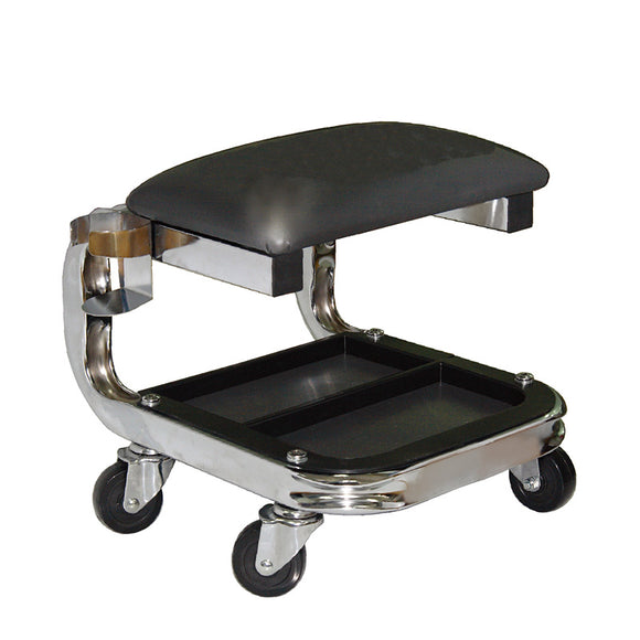 Mechanics Chrome Work Seat - Square