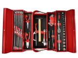 64 Piece 5 Tray Mechanical Tool Set in a Steel Toolbox