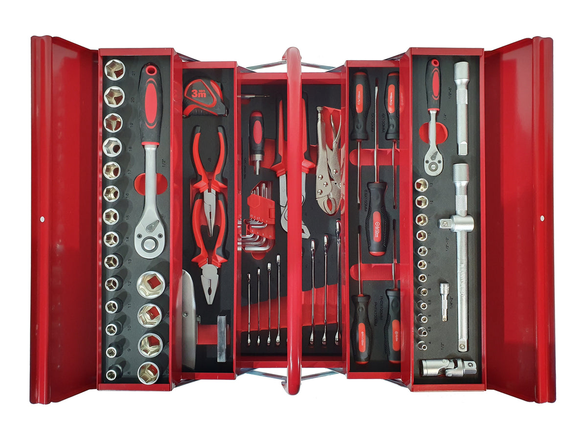86 Piece 5 Tray Mechanical Toolbox – Raw Tools
