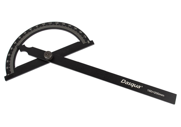 Dasqua Aluminium Protractor Angle Finder/Gauge 150mm x 200mm